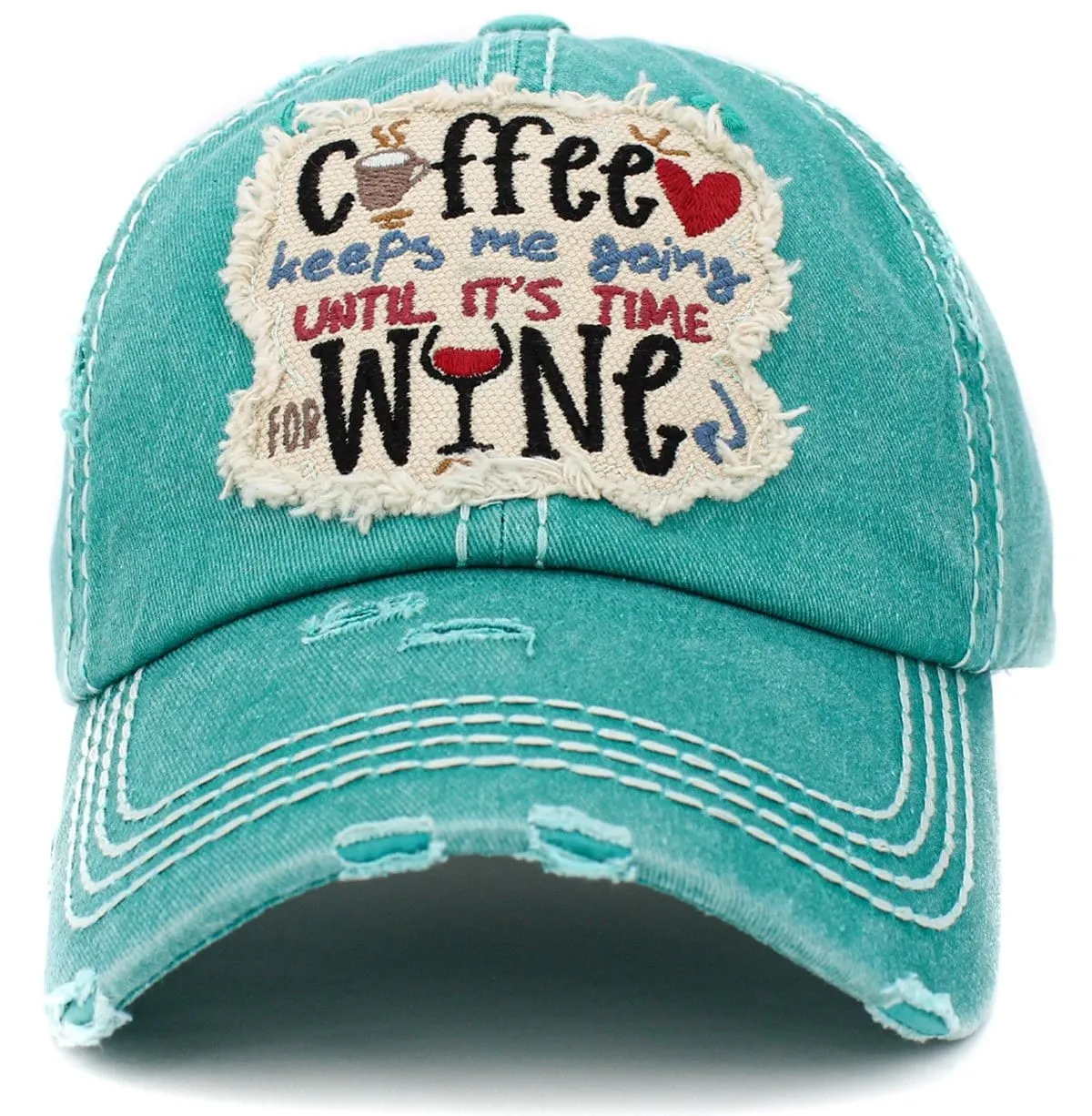 KBV1410 "COFFEE KEEPS ME GOING" Vintage Distressed Cotton Cap