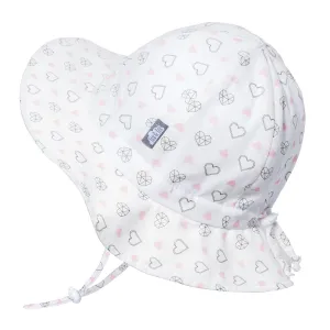Kids’ Gro-With-Me® Cotton Floppy Sun Hat - Diamond Hearts