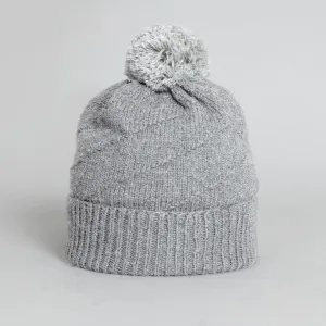Kids Pom Pom Beanie - Flint Grey