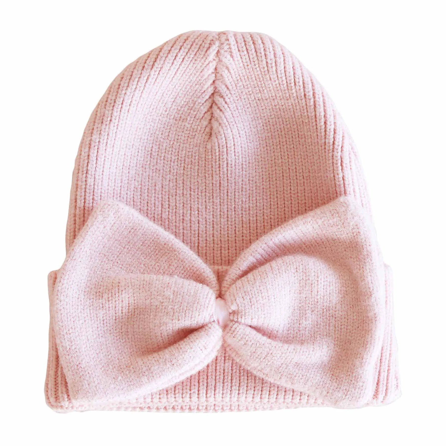 Knit Newborn Bow Beanies*