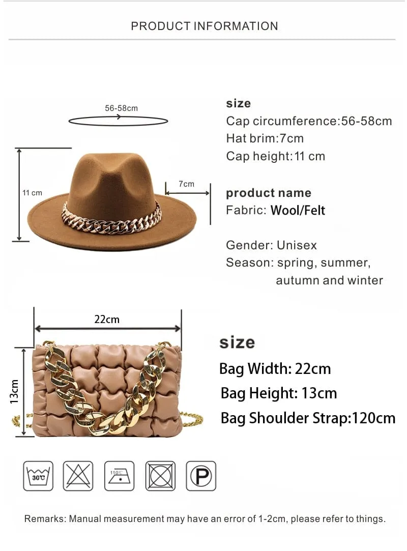 Luxury Bela Bag Hat Set