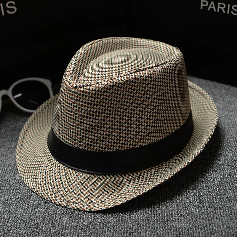 Men's British Houndstooth Sun Hats – European and American Style