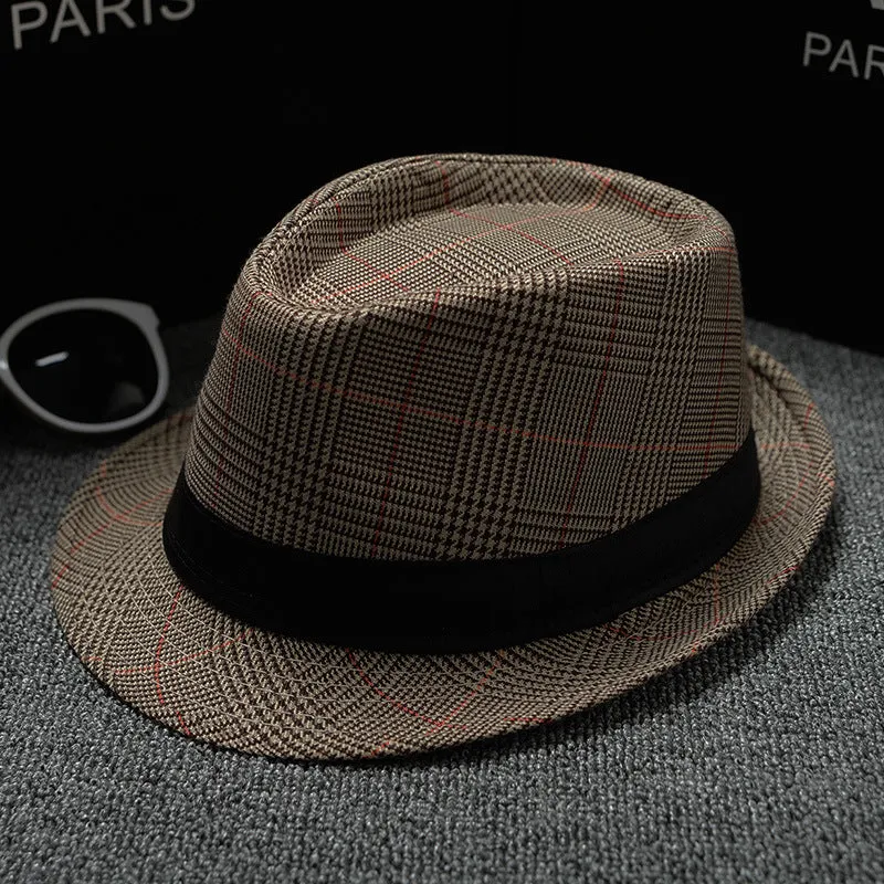 Men's British Houndstooth Sun Hats – European and American Style