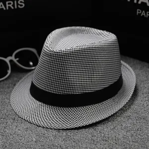Men's British Houndstooth Sun Hats – European and American Style