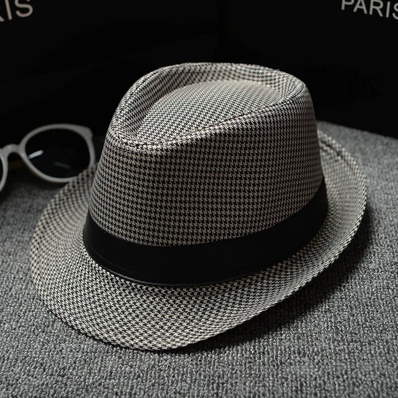 Men's British Houndstooth Sun Hats – European and American Style