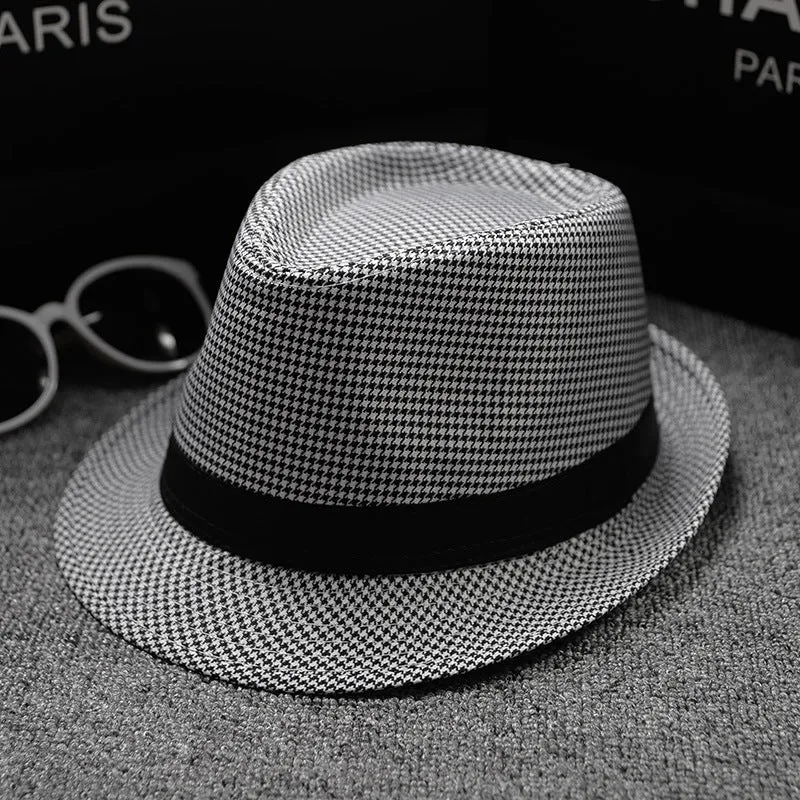 Men's British Houndstooth Sun Hats – European and American Style