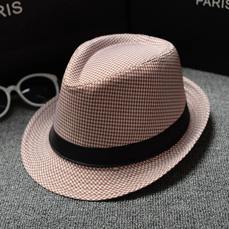 Men's British Houndstooth Sun Hats – European and American Style
