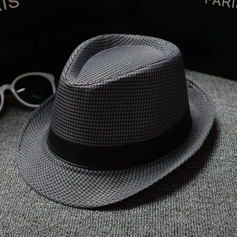 Men's British Houndstooth Sun Hats – European and American Style