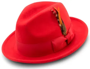 Montique H-10 Felt Hat Red