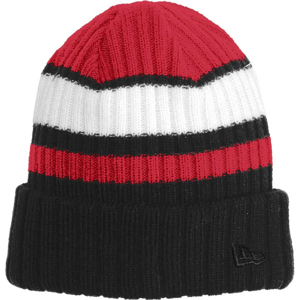 New Era Red/Black Ribbed Tailgate Beanie