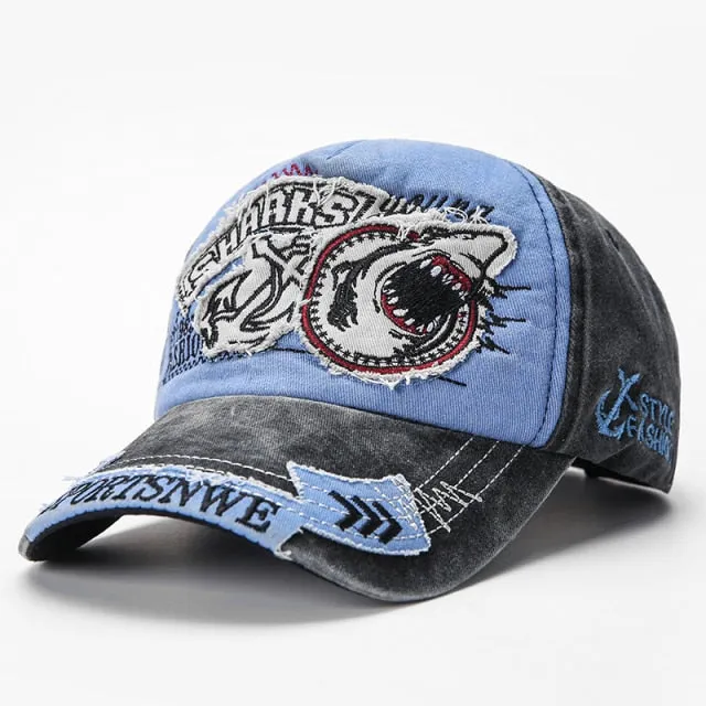 News Fashion Outdoor Sports Cotton Baseball Cap Retro Embroidery Men's Cap Hip Hop Rebound Caps Snapback Hats