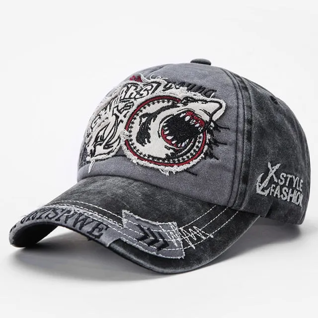News Fashion Outdoor Sports Cotton Baseball Cap Retro Embroidery Men's Cap Hip Hop Rebound Caps Snapback Hats