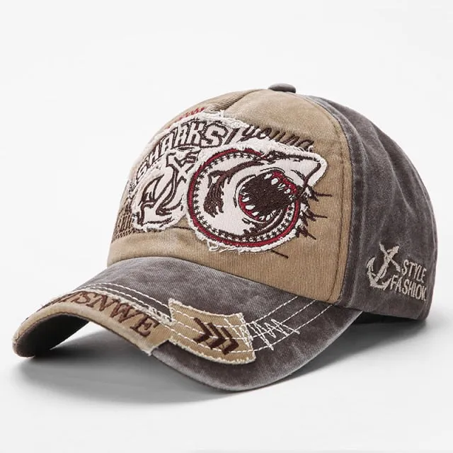 News Fashion Outdoor Sports Cotton Baseball Cap Retro Embroidery Men's Cap Hip Hop Rebound Caps Snapback Hats