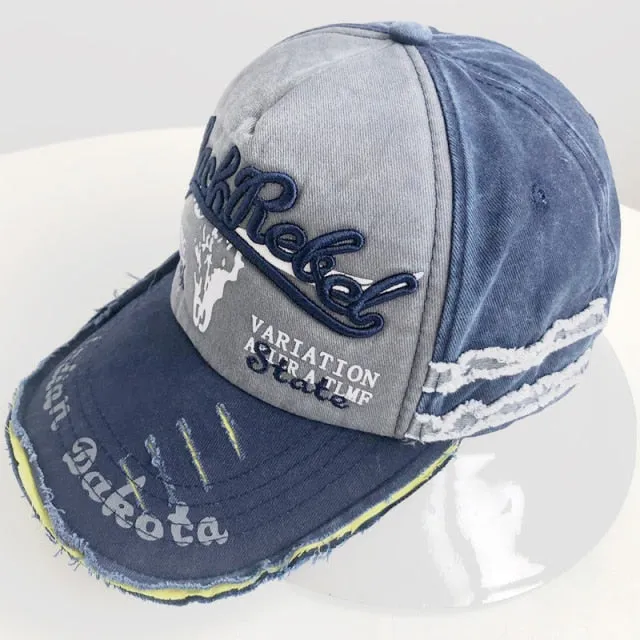 News Fashion Outdoor Sports Cotton Baseball Cap Retro Embroidery Men's Cap Hip Hop Rebound Caps Snapback Hats