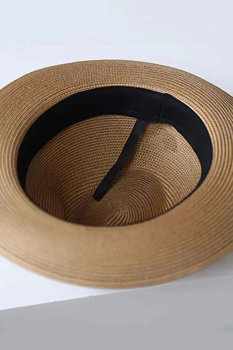 Packable Straw Fedora Hat