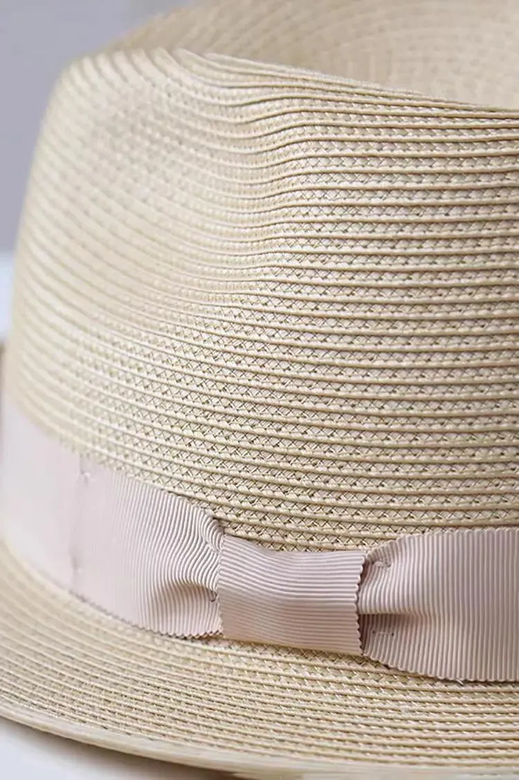 Packable Straw Fedora Hat