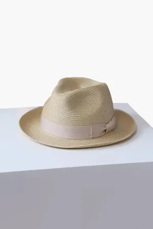Packable Straw Fedora Hat