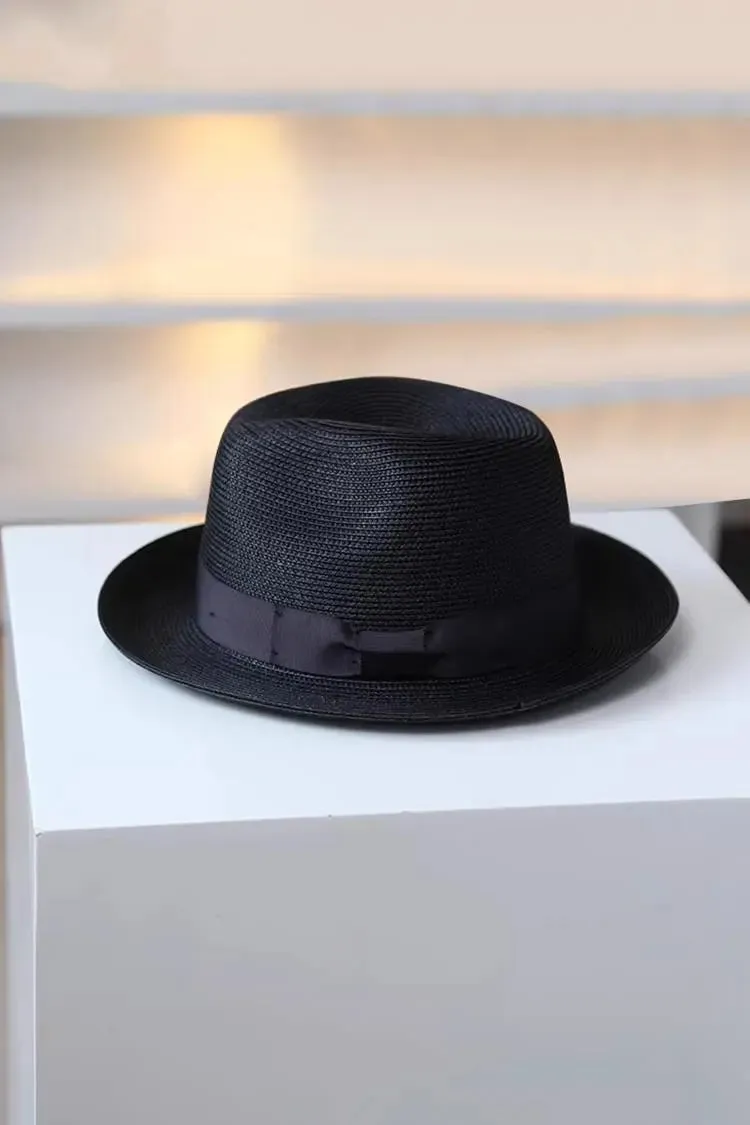 Packable Straw Fedora Hat