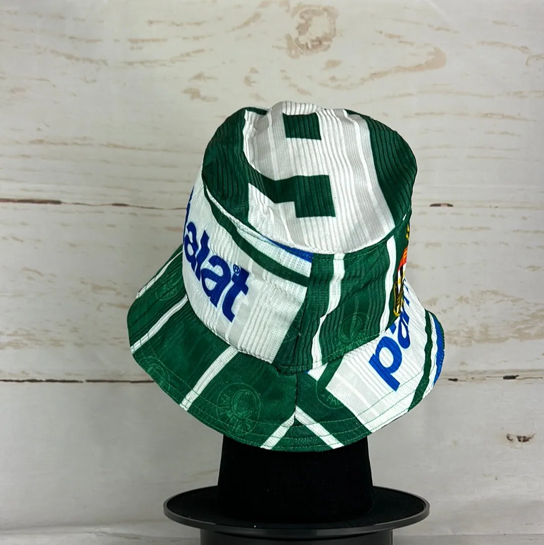 Palmeiras 1990s Upcycled Home Shirt Bucket Hat