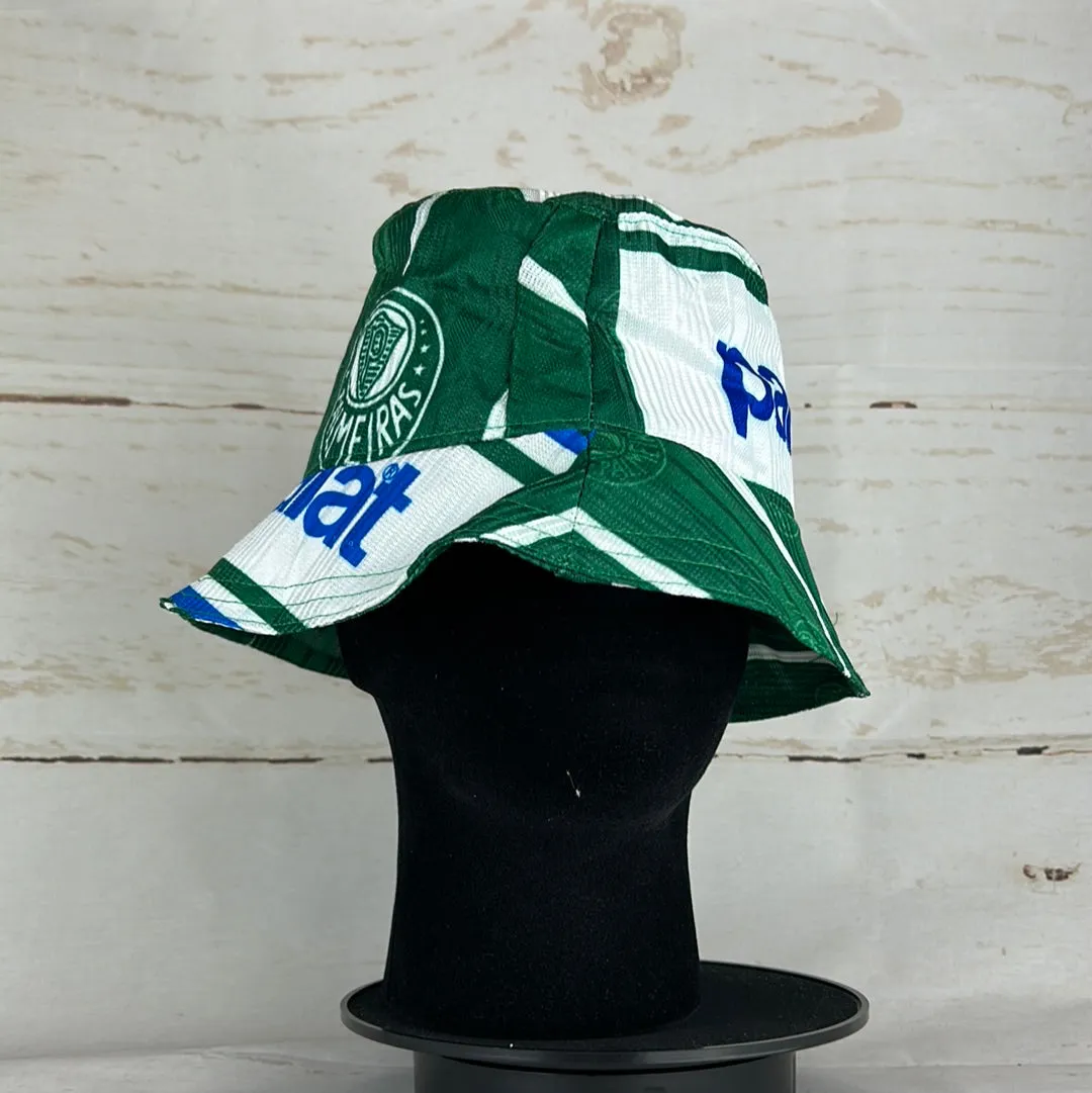 Palmeiras 1990s Upcycled Home Shirt Bucket Hat