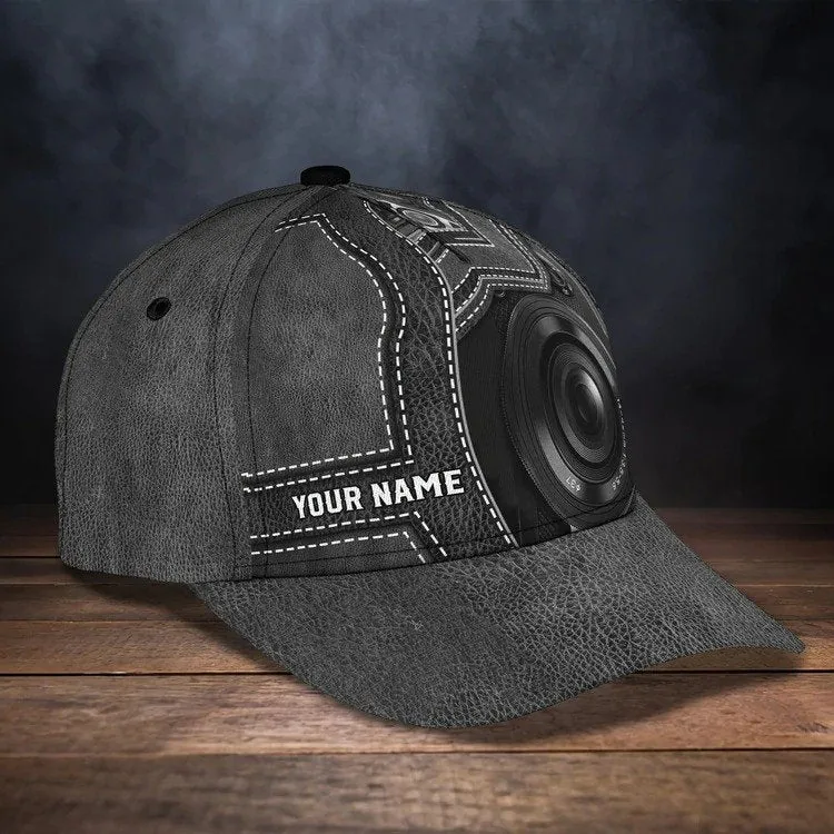 Personalized Camera 3D Baseball Cap for Cameraman, Camera Hat Birthday Gift for Him
