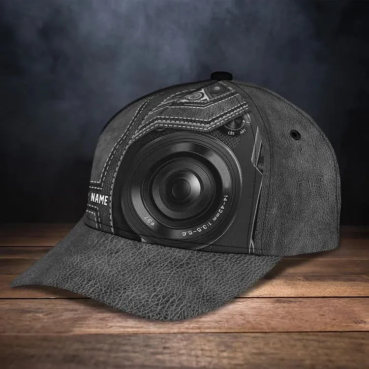 Personalized Camera 3D Baseball Cap for Cameraman, Camera Hat Birthday Gift for Him