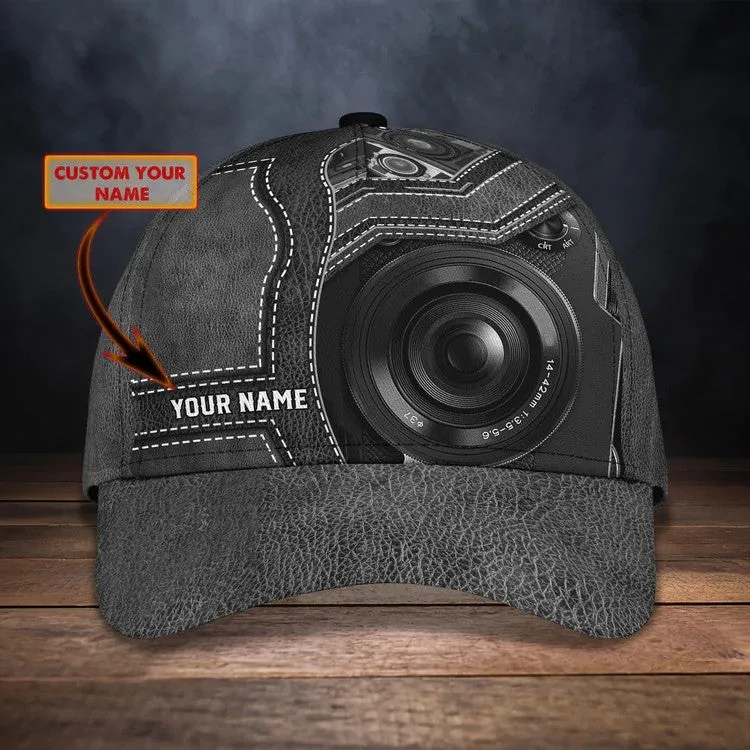 Personalized Camera 3D Baseball Cap for Cameraman, Camera Hat Birthday Gift for Him