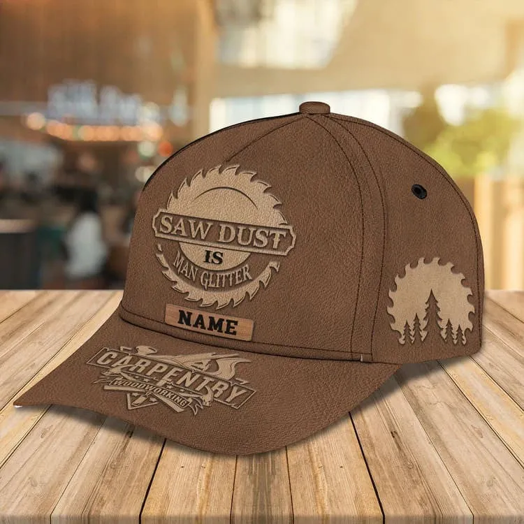 Personalized Carpenter Tool 3D Baseball Cap for Carpenter, Hammer and Saw Carpenter Hat for Him