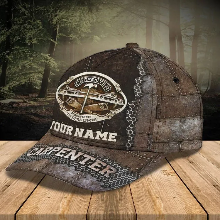 Personalized Carpenter Tool 3D Baseball Cap for Carpenter, Hammer and Saw Carpenter Hat for Him