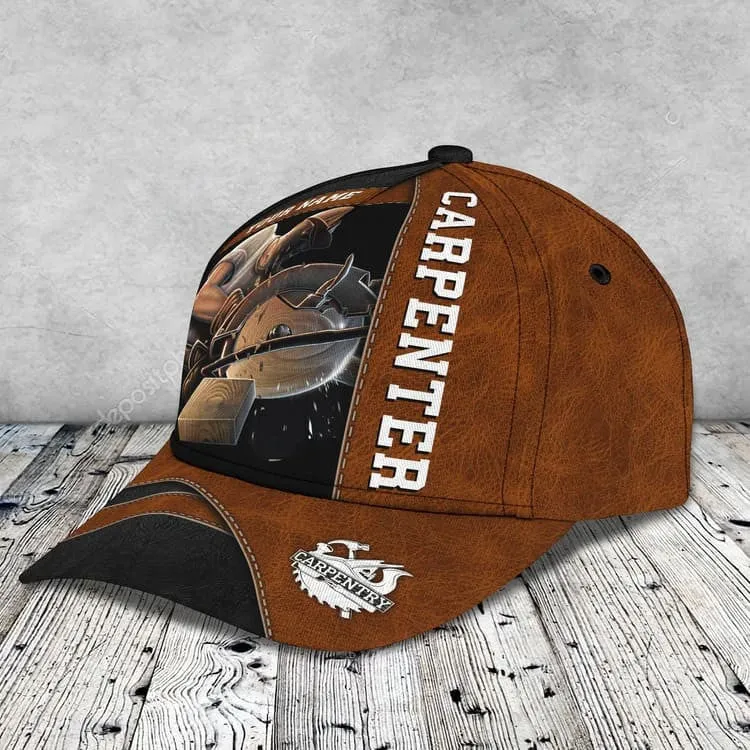 Personalized Carpenter Tool 3D Baseball Cap for Carpenter, Hammer and Saw Carpenter Hat for Him