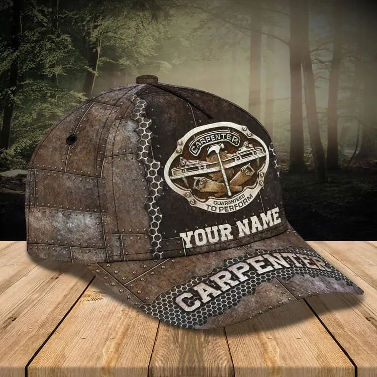 Personalized Carpenter Tool 3D Baseball Cap for Carpenter, Hammer and Saw Carpenter Hat for Him