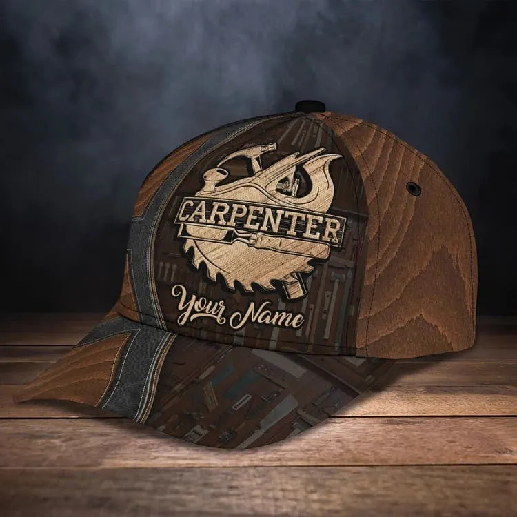 Personalized Carpenter Tool 3D Baseball Cap for Carpenter, Hammer and Saw Carpenter Hat for Him