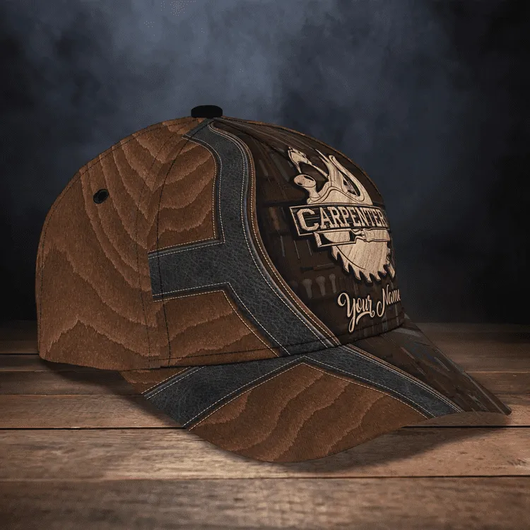 Personalized Carpenter Tool 3D Baseball Cap for Carpenter, Hammer and Saw Carpenter Hat for Him