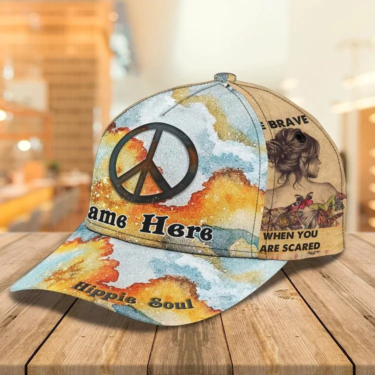 Personalized Tie Dye Hippie 3D Baseball Cap for Hippie Girl, Hippie Hat for Her