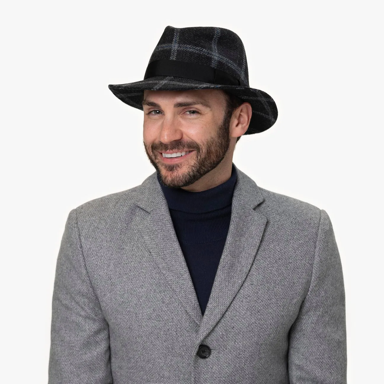 Sophisticate's Signature - Big Check Traveller Fedora Hat