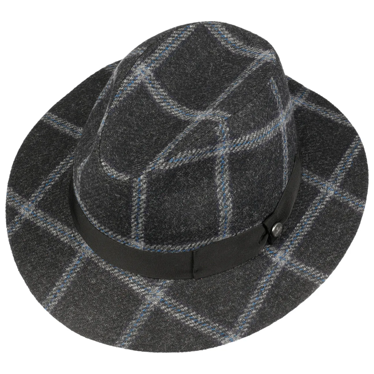 Sophisticate's Signature - Big Check Traveller Fedora Hat