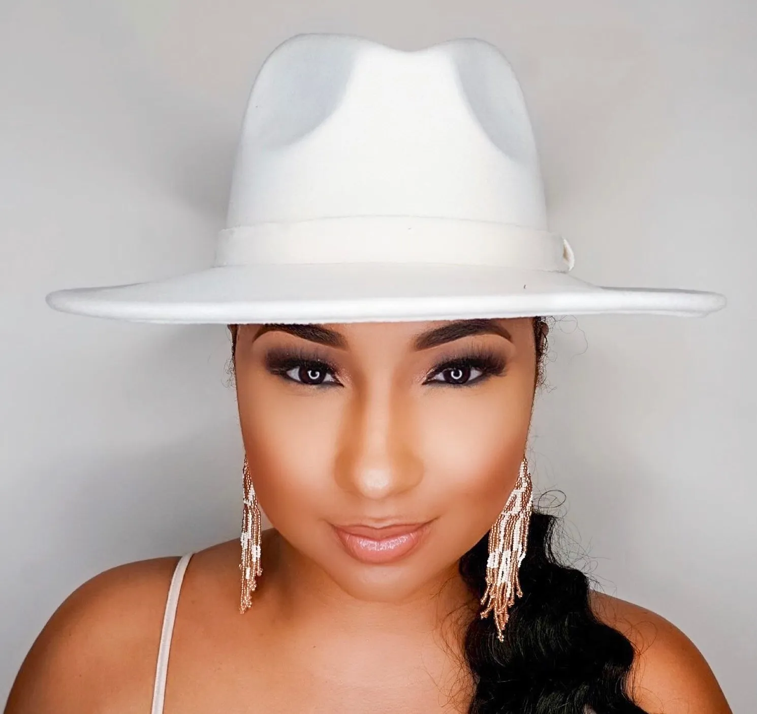 Still Trending | Wide Brim Felt Fedora Hat with Band for Women and Men