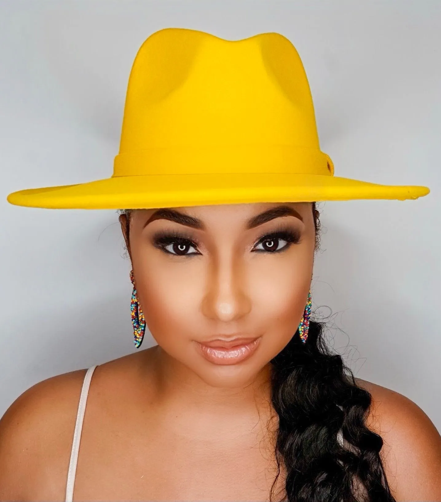 Still Trending | Wide Brim Felt Fedora Hat with Band for Women and Men