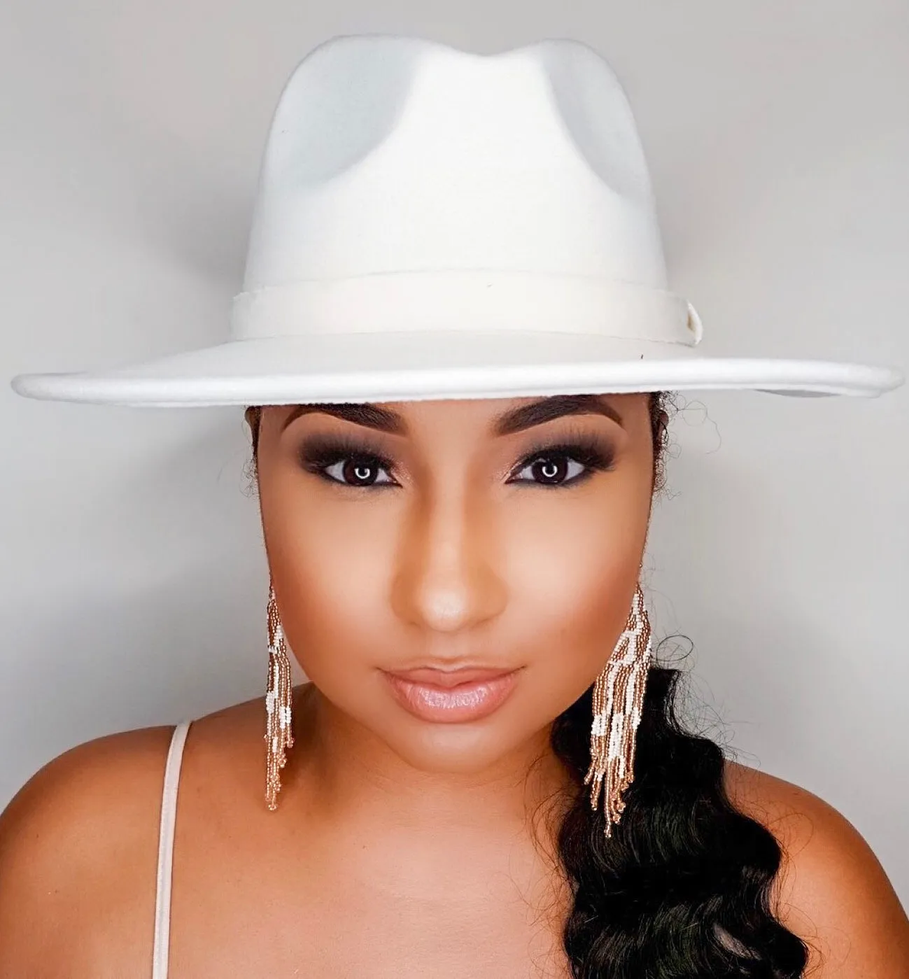 Still Trending | Wide Brim Felt Fedora Hat with Band for Women and Men