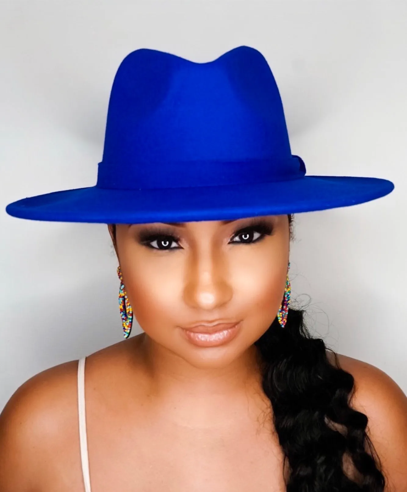 Still Trending | Wide Brim Felt Fedora Hat with Band for Women and Men