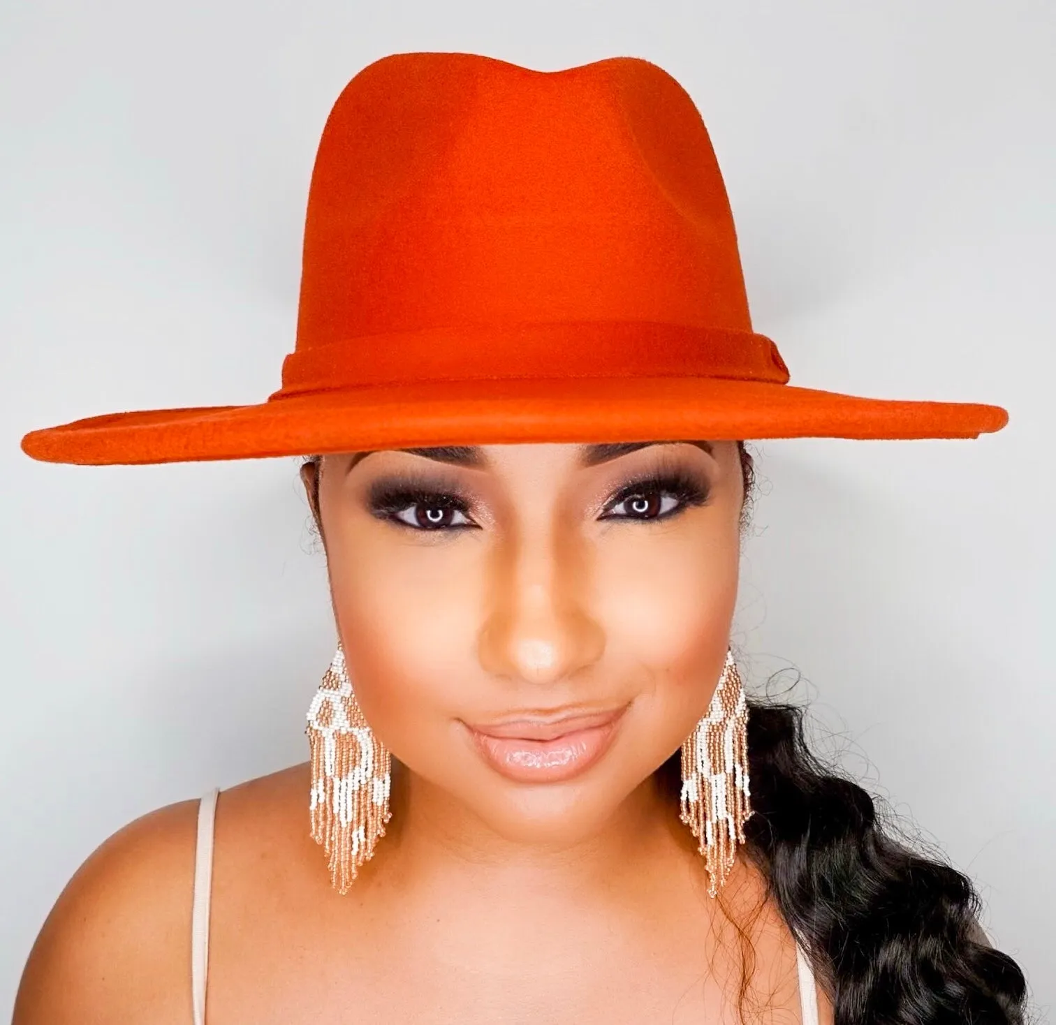 Still Trending | Wide Brim Felt Fedora Hat with Band for Women and Men