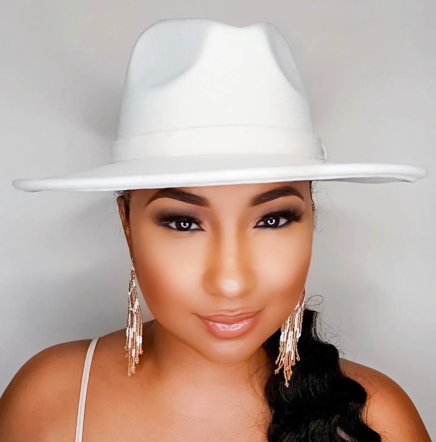 Still Trending | Wide Brim Felt Fedora Hat with Band for Women and Men