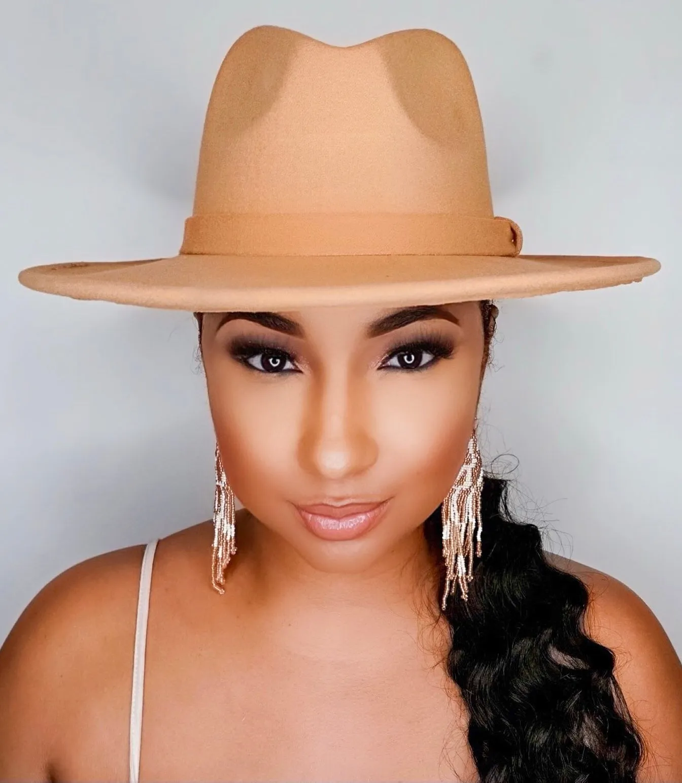 Still Trending | Wide Brim Felt Fedora Hat with Band for Women and Men