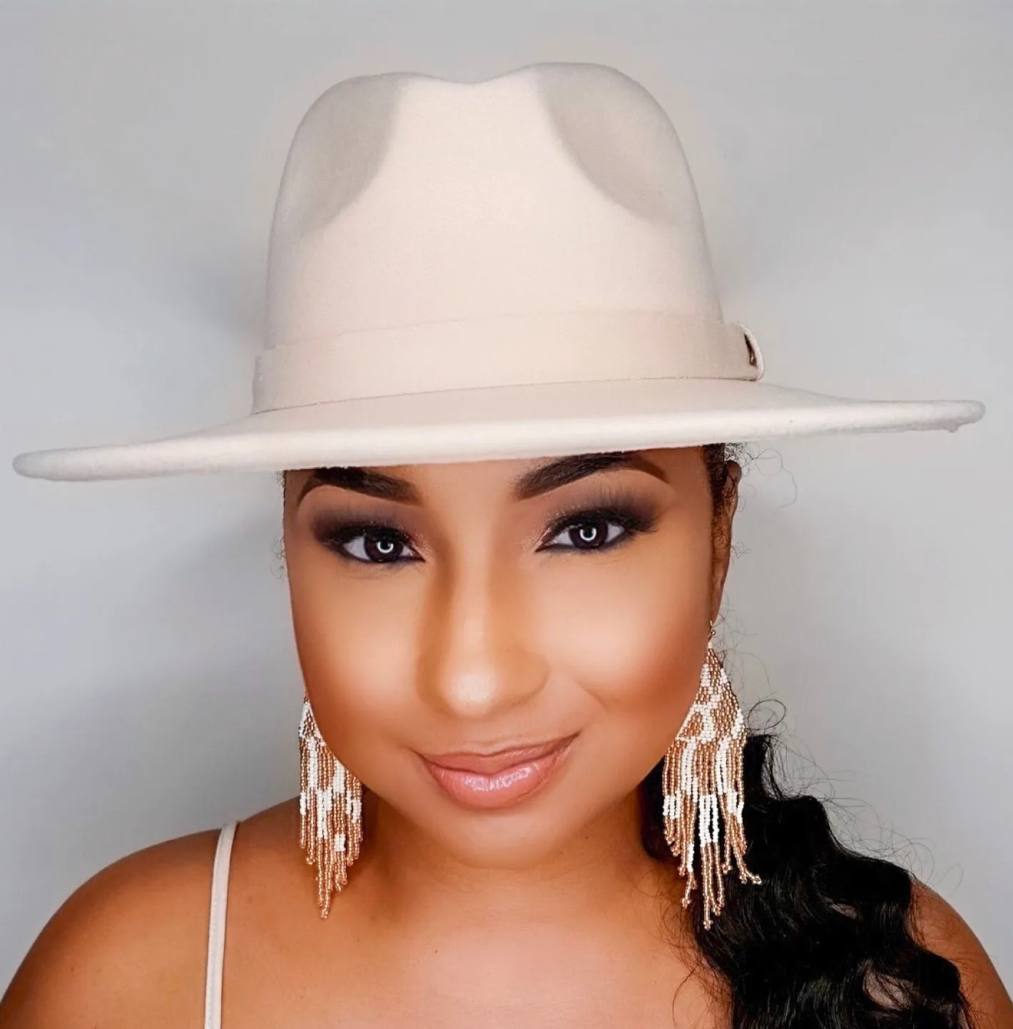 Still Trending | Wide Brim Felt Fedora Hat with Band for Women and Men