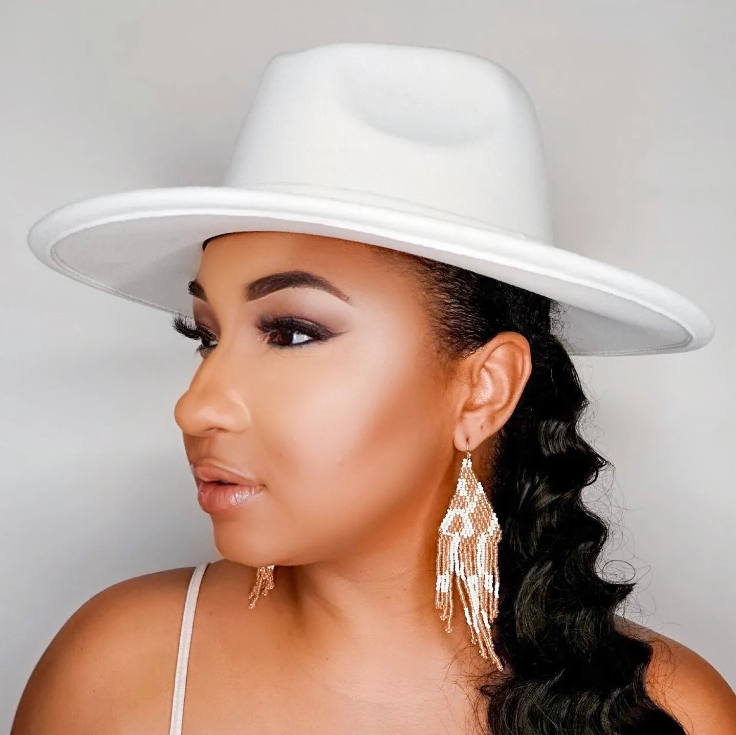 Still Trending | Wide Brim Felt Fedora Hat with Band for Women and Men