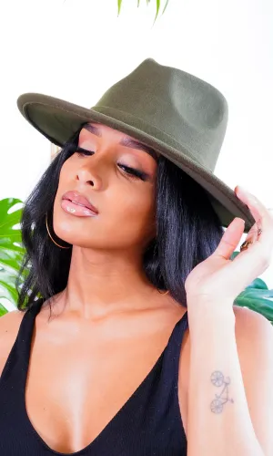 Still Trending | Wide Brim Felt Fedora Hat with Band for Women and Men