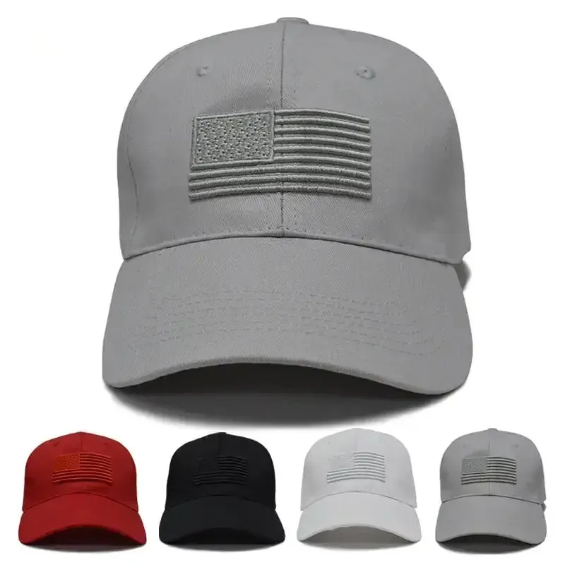 Tactical Baseball Caps w/ USA Flag