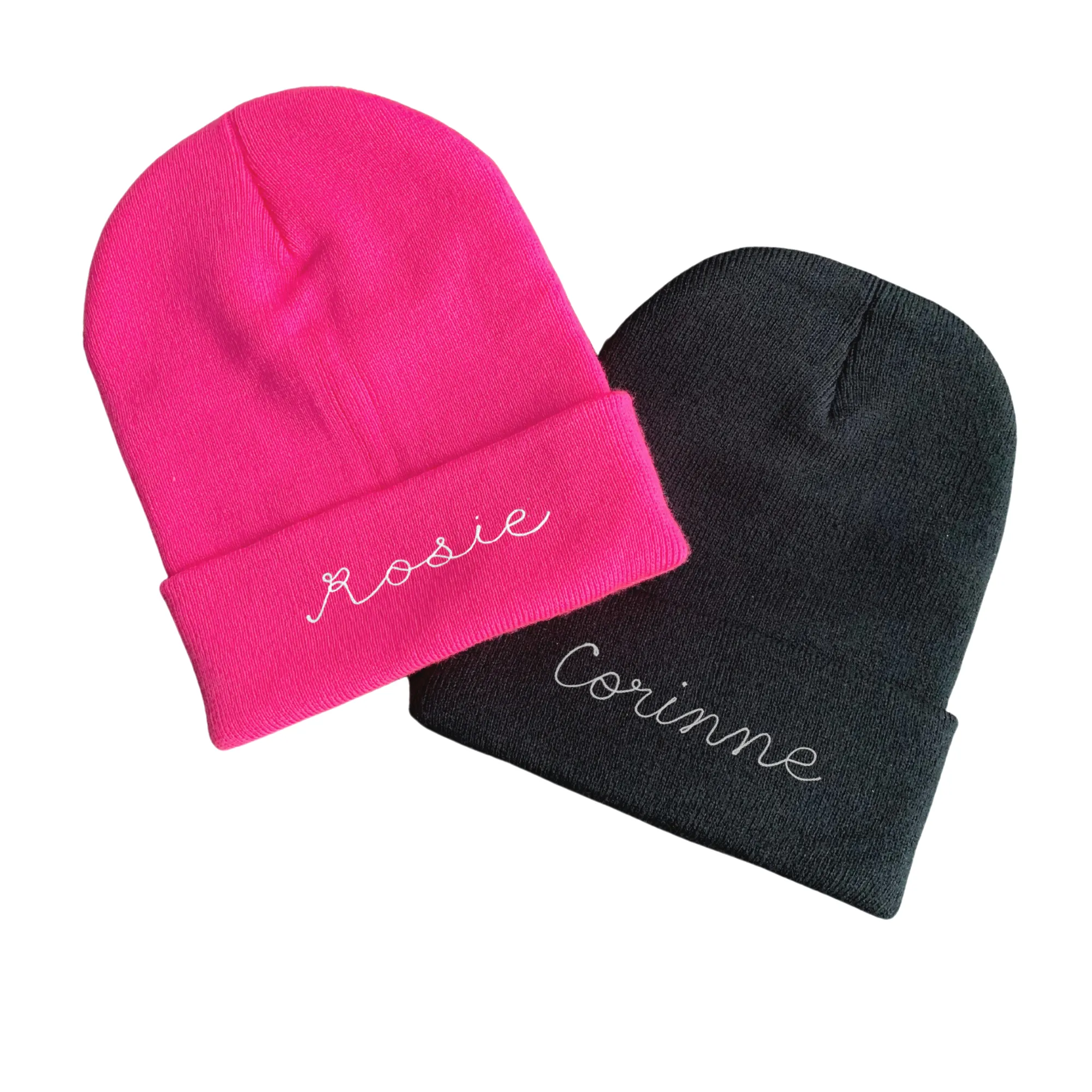The Adult Chainstitch Beanie - Hot Pink