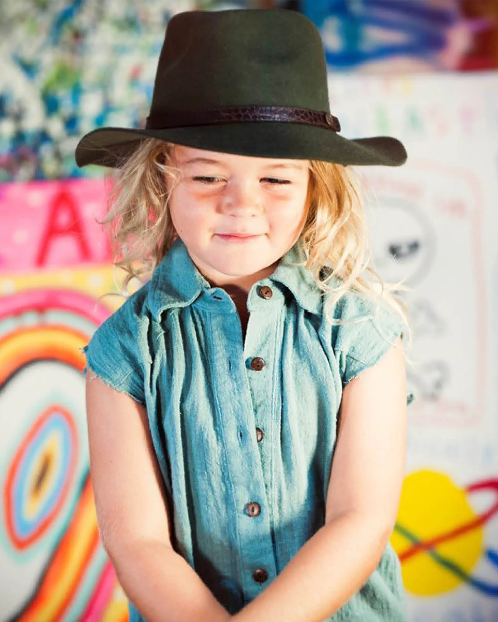 The Dingo Felt Hat - Kids - Forest Green ** PRE ORDER FOR DEC 2024