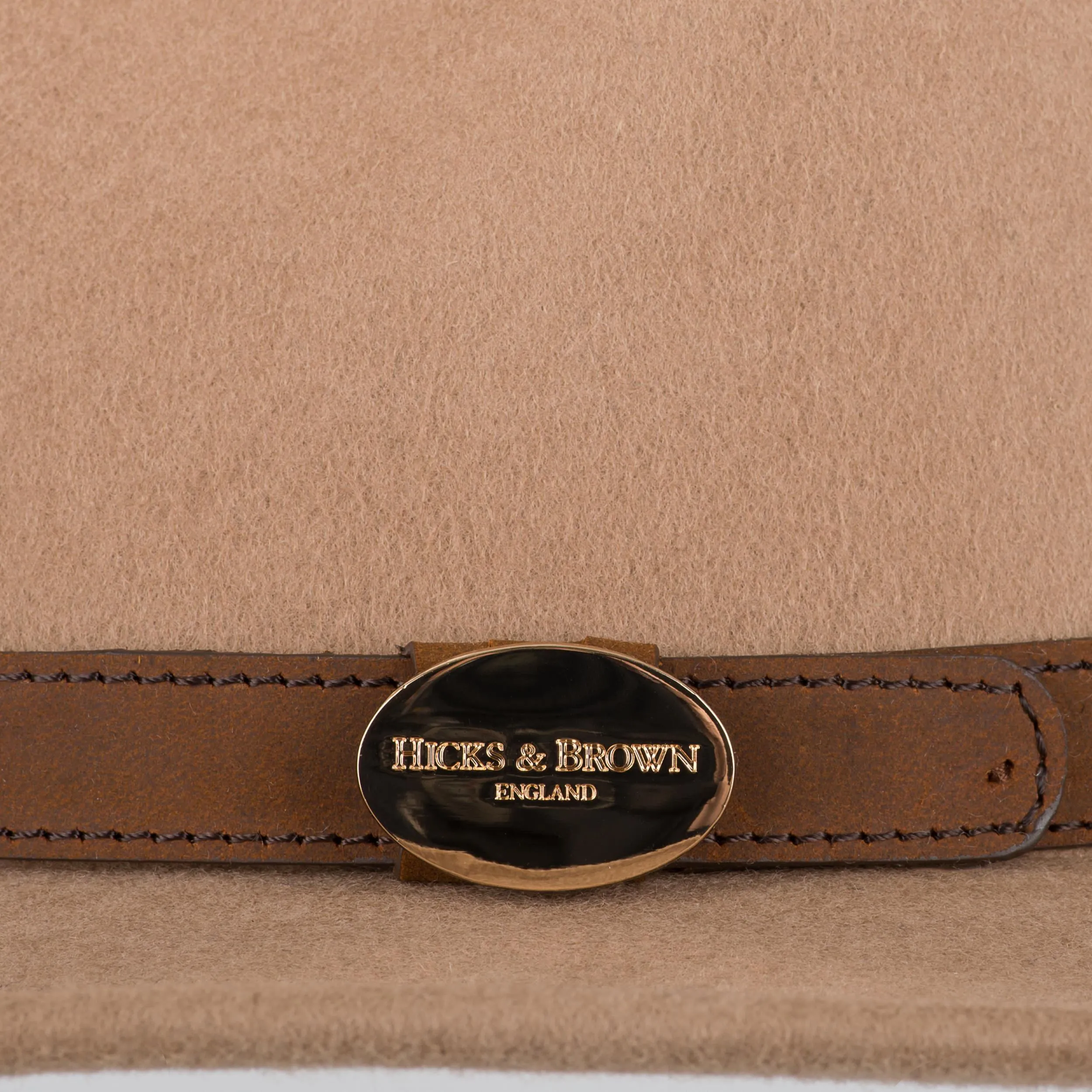 The Suffolk Fedora in Camel (No Feather)